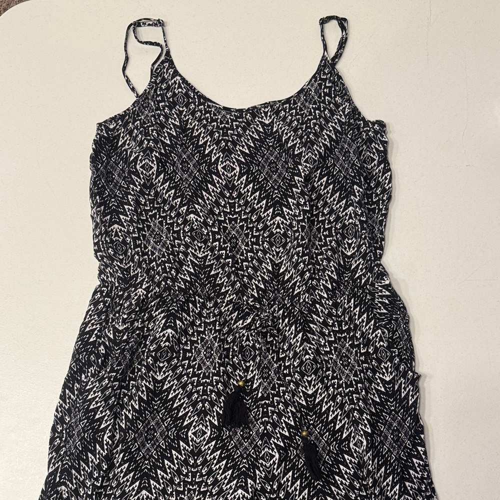 Black and White Patterned Romper